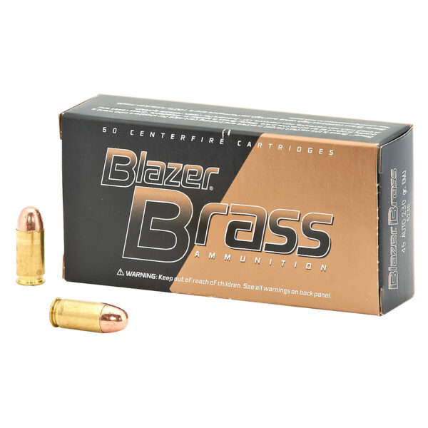 Federal Premium Blazer Brass .45 ACP 230-Grain Centerfire Pistol Ammunition - 50 Rounds