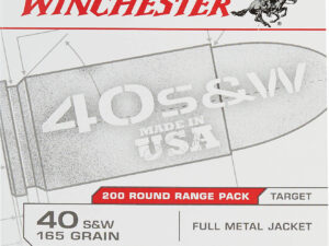 Winchester .40 S&W 165-Grain FMJ 200-round Centerfire Pistol Ammunition