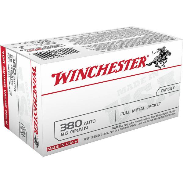 Winchester Full Metal Jacket .380 Automatic 95-Grain Ammunition