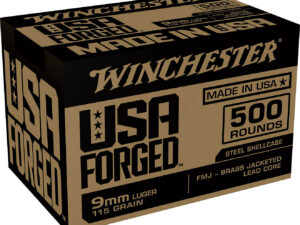 Winchester 9mm Luger 115-Grain FMJ Steel Handgun Ammunition