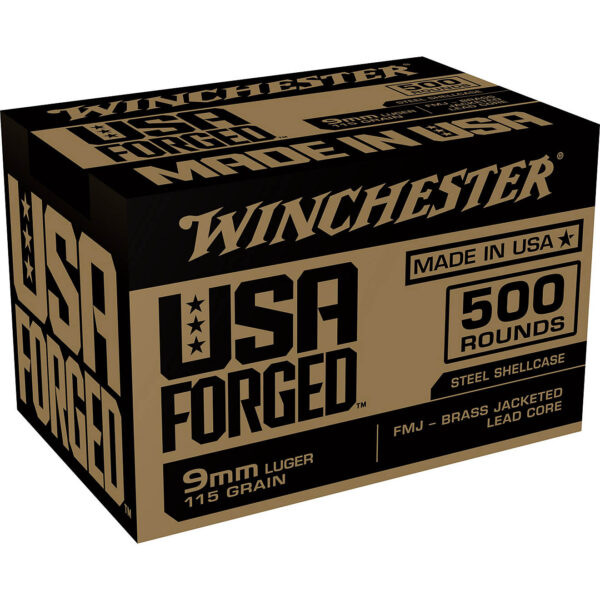 Winchester 9mm Luger 115-Grain FMJ Steel Handgun Ammunition