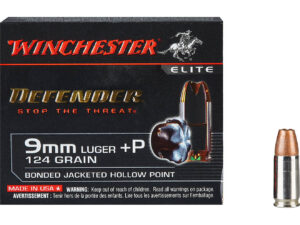 Winchester Bonded PDX1 9 mm Luger +P 124-Grain Handgun Ammunition