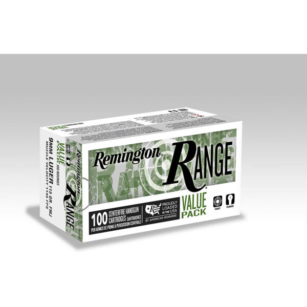 Remington Range 9mm Luger 115-Grain Centerfire Handgun Ammunition