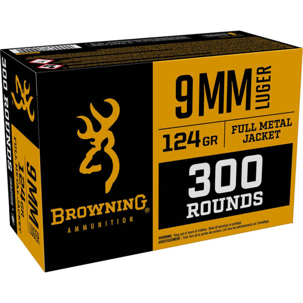 Browning 9mm Luger 124 Grain Full Metal Jacket Value Pack