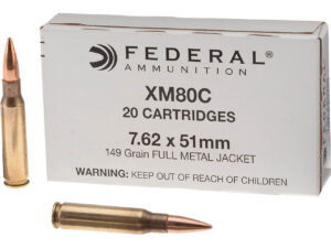 Federal XM80C 7.62 x 51mm 149-Grain Rifle Ammunition