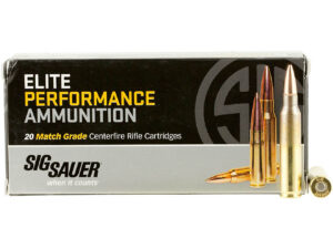 SIG SAUER Elite Performance Match Grade .223 Remington/5.56 NATO 77-Grain Centerfire Rifle Ammunition