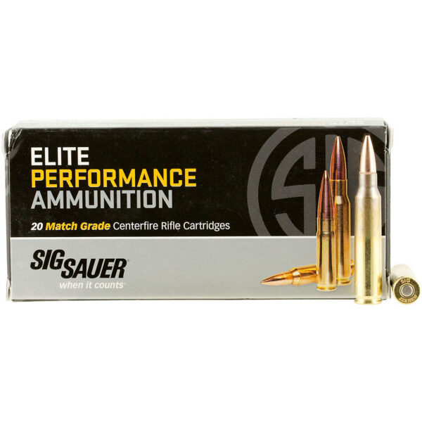 SIG SAUER Elite Performance Match Grade .223 Remington/5.56 NATO 77-Grain Centerfire Rifle Ammunition