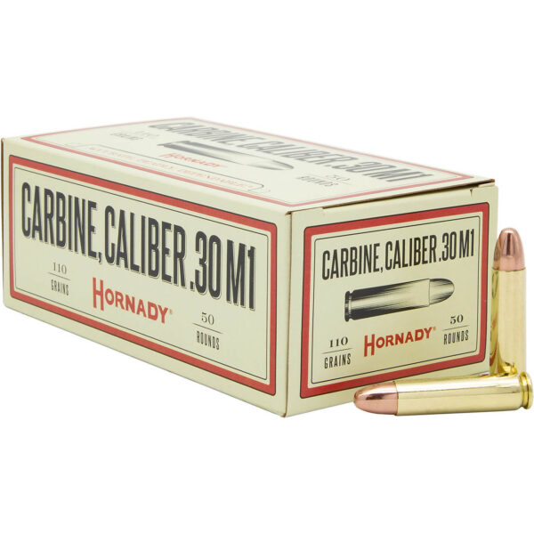 Hornady Custom .30 Carbine 110-Grain Full Metal Jacket Rifle Ammunition