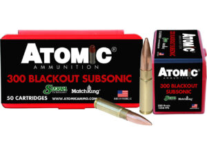 Atomic Subsonic Rifle Sierra MatchKing Centerfire Rifle Ammunition