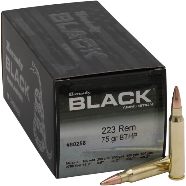 Hornady Black .223 75-Grain Centerfire Rifle Ammunition